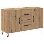 Sarazyj�buffet de cuisine kenneth - enfilade - armoire bas vitrine ch�ne artisanal 100x36x60cm - bois ...