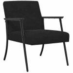 Sarazyj�fauteuil salon - fauteuil relaxant - 1 place - 59x75x78 cm - noir 59x75x78 cm velours - 17832 ...