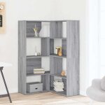 Sarazyj�meuble de rangement - gris biblioth�que dangle � 4 niveaux - clarence - pour salon - sonoma gris ...