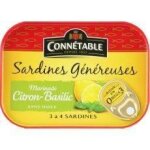 Sardines citron basilic 140g conntable