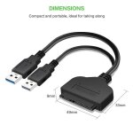 Sata 22 pin vers usb 3. 0 c�ble adaptateur pour 2. 5 sata 1 2. 5 sata2 lecteur de disque dur hdd et ssd ...