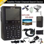 Satlink ws - 6906 dvb - s fta donn�es satellite signal meter finder 3. 5 digital lcd display tv satellite ...