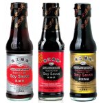Sauce soja claire + epaisse + aux champignon 150ml / bouteille 1 bouteille de chaque saveur Sauce soja claire + epaisse + aux champignon 150ml / bouteille 1 bouteille de chaque saveur