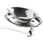 Saucière luxe + louche 20cl - inox Saucière luxe + louche 20cl - inox