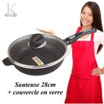 Sauteuse - klaus - 28cm - 100% antiadh�sif - compatible induction - robuste et durable