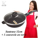 Sauteuse - klaus - 32cm - antiadhsive - pierre - fonte daluminium