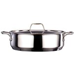 Sauteuse chef en inox 2 anses + couvercle - d:28cm