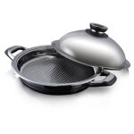 Sauteuse cuisson basse temp�rature 28 cm 5. 5 l de warmcook + couvercle ecovitam grill inox plat a rotir ...