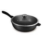 Sauteuse noire fonte daluminium 24cm avec couvercle tfi durand dupont