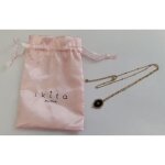 Sautoir - ikita - dor noir - 44 cm + 4. 5 cm de rallonge - plaqu or - femme