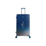 Saxoline blue elite trunk 77 cm grande valise de voyage 8 roues bleu