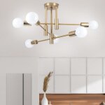 Sayoo lustre suspension vintage plafonnier industriel 6 lumières doré plafonniers en fer pour salon cuisine ... Sayoo lustre suspension vintage plafonnier industriel 6 lumières doré plafonniers en fer pour salon cuisine ...