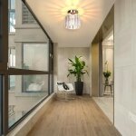 Sayoo plafonnier en cristal moderne lustre plafonnier en cristal dor� abat - jour cylindre �15cm 1pcs ...