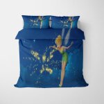 Scd - 1885 parure de lit disney avec housse de couette taie doreiller ensemble de literie f�e clochette ...