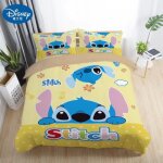 Scd - 2527 parure de lit disney stitch ensemble de literie pour enfants adultes housse de couette drap ...