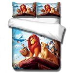 Scd - 3442 parure de lit le roi lion ensemble de literie 3d housse de couette taies doreiller simba lion ...