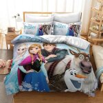 Scd - 3710 parure de lit disney anna elsa pour enfants ensemble de literie reine des neiges housse de ...