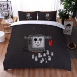 Scd - 856 parure de lit imprim�e en 3d pour halloween avec minnie mickey mouse housse de couette taies ...