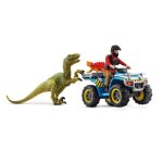 Schleich - fuite sur quad face au vlociraptor - dinosaurs - pour enfant de 4 ans et plus - multicolore ...