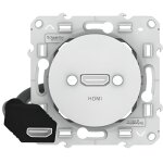 Prise hdmi - schneider electric - odace - blanc - intérieur - prêt à poser Prise hdmi - schneider electric - odace - blanc - intérieur - prêt à poser