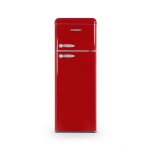 Schneider scdd211v - re - r�frig�rateur double porte 211l vintage rouge