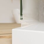 Schulte joint d�tanch�it� de douche translucide bas de porte universel 100 cm recoupable pour porte pivotante ...