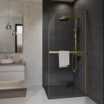 Schulte paroi de douche � litalienne 90x200 cm paroi de douche fixe arrondie walk in r�versible verre ...