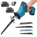 Scie alternative sans fil 3 500 coups / min moteur sans balais avec 2 batteries de 30 ah et chargeur ...