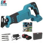 Scie alternative sans fil et sans balais scie sabre �lectrique outil de coupe du bois portatif avec lame ...