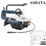 Scie � chantourner - ashata - 108 pcs - 125 w - vitesse variable - table inclinable 0 - 45�