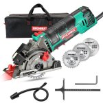 Scie circulaire hychika 500w mini circulaire 4500rpmmoteur en cuivre pur les coupes de bois de m�tal ...