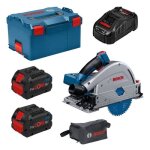 Scie circulaire plongeante sans fil biturbo bosch gkt 18v - 52 gc 2 x 5. 5ah