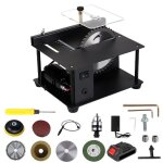 Scie circulaire de table miniature sans fil - 23000 tr / min coupe 35 mm aliment�e par batterie makita ...