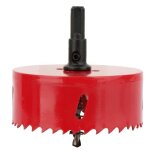 Scie cloche 90 mm avec foret à noyau acier haute vitesse durable pour des trous précis à travers le bois ... Scie cloche 90 mm avec foret à noyau acier haute vitesse durable pour des trous précis à travers le bois ...