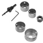 Scie cloche � bois - akozon - 1 jeu - acier au carbone - lame tranchante - pour percer des trous