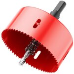 Scie cloche outil de per�age pour m�taux - rouge tige de 10 mm diam�tre de 70 mm profondeur de trou de ...