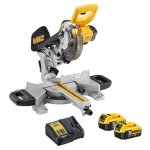 Scie à onglets radiale 18v xr Ø184 mm (2x50 ah) - dewalt dcs365p2 Scie à onglets radiale 18v xr Ø184 mm (2x50 ah) - dewalt dcs365p2