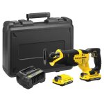 Scie sabre - 18v - 3000 trs / min, course 25 mm, changement de lame sans outil - gamme v20 - stanley ...