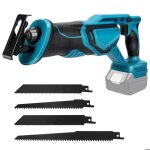 Scie sabre �lectrique sans fil 3300rpm / min - 28mm - 4 lames - pour la coupe du bois m�tal - compatible ...