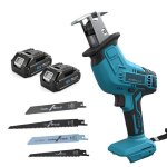 Scie sabre �lectrique sans fil - 3500 courses / min - moteur brushless - lot 2 batteries 3. 0ah - compatible ...
