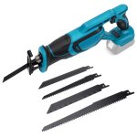 Scie sabre sans fil 300 w 3200 tr / min course de 28 mm comprend 4 lames de scie. scie alternative pour ...