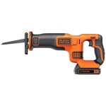Scie sabre sans fil - black + decker - bdcr18 - qw - 18v - avec batterie 15 ah + chargeur + lame 15cm ...