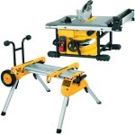 Scie sur table dewalt dwe7485  210mm 1850w + pitement  roulettes dewalt de7400