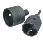 Scie tr�pan - sds plus - � 65 et 80 mm - acier robuste - tct - id�al pour b�ton et briques