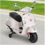 Scooter lectrique enfant - france - blanc - led usb musique - 2 roulettes auxiliaires