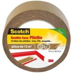 Scotch - ruban adh�sif - double - face - plinthes - pi�ce de 12 m - 50 mm x 15 m