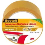 Scotch - ruban adh�sif - double - face - surfaces lisses - extra - fort - 50 mm x 20 m