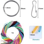 Scoubidou kit kit de 200 pcs fils elastique pour faire bracelets colliers - 10 porte - cl�s et 10 crochets ...