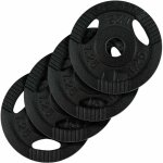 Scsports disques de poids - 4x1, 25 kg, 30 / 31 mm, fonte, noir - plaques d'haltres olympiques tri ...