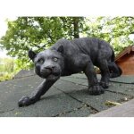 Sculpture de jardin - design toscano ky71174 - panthre prdateur - rsine noir - dcoration extrieure ...